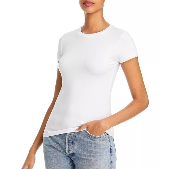 L'AGENCE Tops - L’AGENCE Ressi Cap-Sleeve Tee in White Size XS